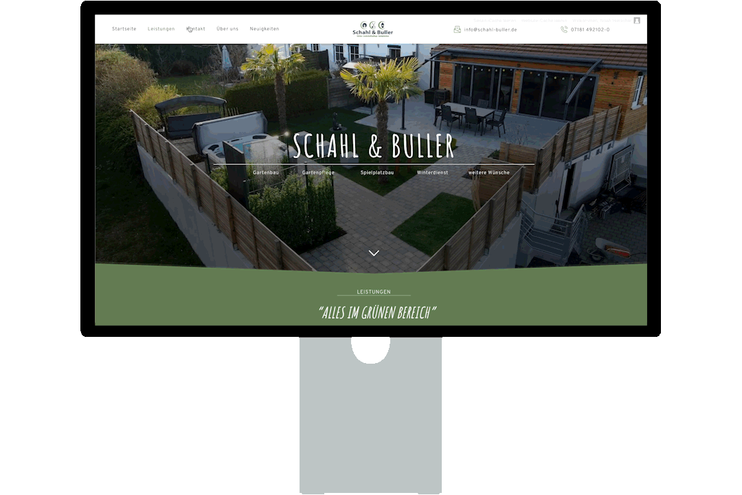 Zu sehen ist die Webseite von Schahl-buller.de die gestaltet und umgesetzt wurde von N&J Medienproduktion