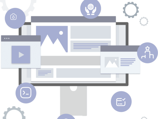 Zu sehen ist eine Illustration von N&J Webdesign über alle Dienstleistungen die sie beim Webdesign anbieten